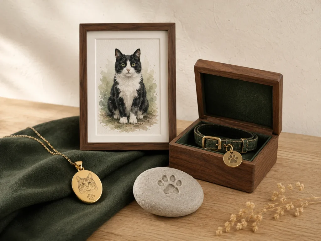 The Ever Paw pet portrait, necklace, keepsake box and memorial marker The Ever Paw pet portrait, necklace, keepsake box and memorial marker